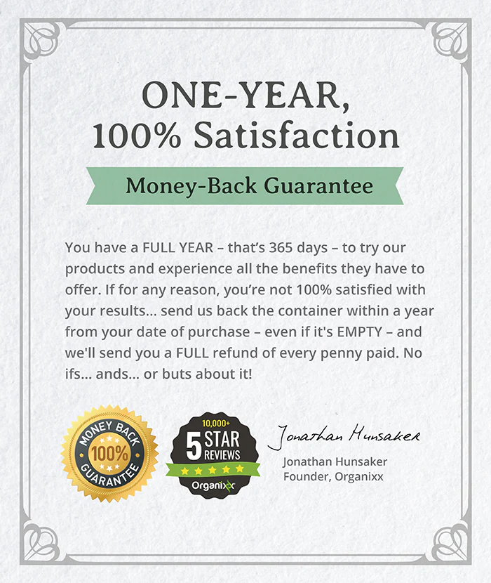 Organic Clean Sourced Collagen Money Back Guarantee