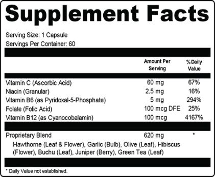 blood pressure 911 Supplement Fact